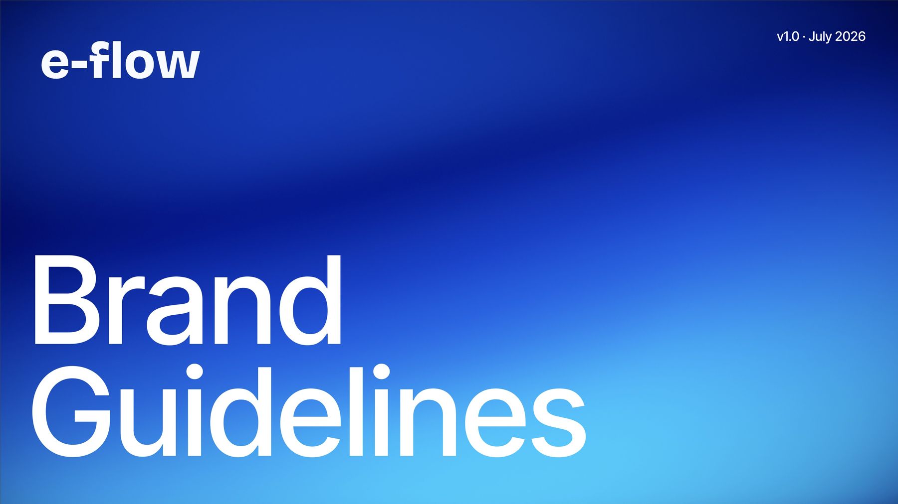 e-flow — Brand guidelines